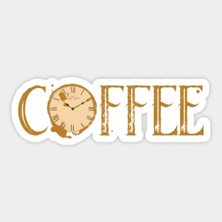 Coffee Time Coffee Quote Word Art Sticker